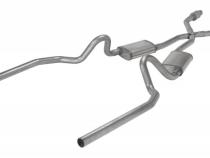 Crossmember Back w/X-Pipe Exhaust System 78-88 GM G-Body SS Split Rear Dual Exit 2.5 in Intermediate Pipe And Tailpipe Turbo Pro Mufflers/Hardware Incl Tip Not Incl Catalytic Converter Incl Pypes Exhaust