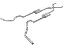 1975-1987 GM C15 Truck 2.5 Inch Crossmember Back With H-Bomb H-Pipe Exhaust System Includes Catalytic Converters 409 Stainless No Mufflers Pypes Performance Exhaust