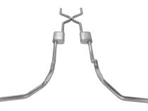 1975-1987 GM Truck 2.5 Inch Crossmember Back With H-Bomb H-Pipe Exhaust System Includes Catalytic Converters 409 Stainless Turbo Pro Mufflers Pypes Performance Exhaust