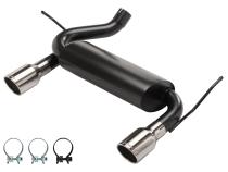 Jeep JK Dual Exit Axle Back 07-18 Wrangler JK Polished Tips 4 inch Pypes