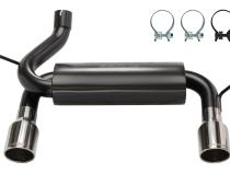 Jeep JK Dual Exit Axle Back 07-18 Wrangler JK Polished Tips 4 inch Pypes