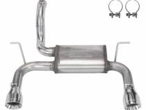 Axle-Back Exhaust System 18-24 Jeep Jl Dual Exit 2.5 Inch Intermediate And Tailpipe Street Pro Muffler Hardware Incl 4 Inch Dual Tips Included Stainless Steel Pypes Exhaust