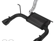 Axle-Back Exhaust System 18-22 Jeep Jl Dual Exit 2.5 Inch Intermediate And Tailpipe Street Pro Muffler Hardware Incl Black 4 Inch Dual Tips Included Stainless Steel Pypes Exhaust