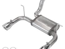 Axle-Back Exhaust System 18-24 Jeep Jl Dual Exit 2.5 Inch Intermediate And Tailpipe Street Pro Muffler Hardware Incl 4 Inch Dual Tips Included Stainless Steel Pypes Exhaust