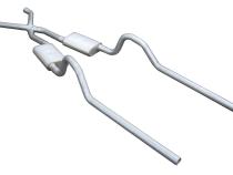 Crossmember Back w/X-Pipe Exhaust System Split Rear Dual Exit 2.5 in Intermediate And Tail Pipe 18 in Street Pro Mufflers/Hardware Incl Tip Not Incl Pypes Exhaust