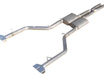 Cat Back Exhaust System Split Rear Dual Exit 08-14 Challenger V8 Exc SRT8 2.5 in Intermediate And Tail Pipe Street Pro Muffler/Hardware/Polished Tips Incl Natural Finish 409 Stainless Steel Pypes Exhaust
