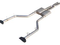 Cat Back Exhaust System Split Rear Dual 08-14 Challenger V8 SRT8 Exit 3 in Intermediate And Tail Pipe Violator Muffler/Hardware/Black Tips Incl Natural Finish 409 Stainless Steel Pypes Exhaust