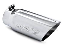 Exhaust Tail Pipe Tip 5 Inch O.D. Dual Wall Angled 4 Inch Inlet 12 Inch Length T304 Stainless Steel MBRP