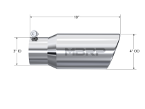Universal 4 Inch Angled Cut Rolled End MBRP Armor Pro Series Exhaust Tip MBRP