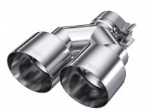 T304 Stainless Steel Tip 2.5 Inch ID Dual 4 Inch OD Out 9.55 Inch Length Single Wall MBRP