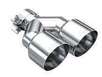 T304 Stainless Steel Tip  2.5 Inch ID Dual 4 Inch OD Out 9.55 Inch Length Single Wall MBRP