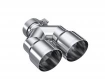 T304 Stainless Steel Tip 3.0 Inch ID 4.0 Inch OD Dual Out 9.87 Inch Length Dual Wall MBRP