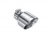 Exhaust Tip 3 Inch ID 5 Inch OD Out 8 Inch Length Angle Cut Dual Wall T304 Stainless Steel MBRP