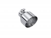Exhaust Tip 2.5 Inch ID 5 Inch OD Out 6.5 Inch Length Angle Cut Single Wall T304 Stainless Steel MBRP