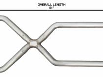 2.5 Inch Universal X-Pipe Crossover Exhaust Kit 409 Stainless Pypes Performance Exhaust