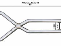Exhaust X-Pipe Kit Intermediate Pipe Tunnel Crossover2.5 in Hardware Incl Polished 304 Stainless Steel Pypes Exhaust