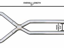 Exhaust X-Pipe Kit Intermediate Pipe 2.5 in Tunnel Crossover Hardware Incl Natural 409 Stainless Steel Pypes Exhaust
