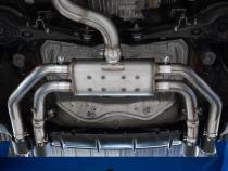 2015-2020 Audi S3 T304 Stainless Steel 3 Inch Cat Back Quad Split Rear Exit with Carbon Fiber Tips Active Exhaust MBRP