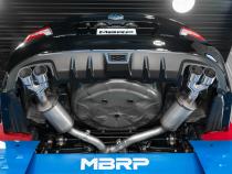 Armor Pro Subaru 3 Inch Cat Back Exhaust System Dual Split Rear-Quad Carbon Fiber Tips For 11-21 Subaru Impreza WRX MBRP