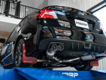 Armor Pro Subaru 3 Inch Cat Back Exhaust System Dual Split Rear-Quad Carbon Fiber Tips For 11-21 Subaru Impreza WRX MBRP