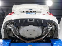 Subaru 2.5 Inch Axle Back Dual Split Rear-Quad Carbon Fiber Tips For 11-21 Subaru Impreza WRX Armor Pro MBRP