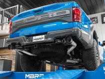 3 Inch Exhaust Resonator Back Dual Rear Exit T409 Stainless Steel For 17-20 Ford F-150 Raptor 3.5L EcoBoost MBRP