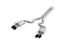 MBRP 3 Inch Cat-Back Active Exhaust With Carbon Fiber Tips Armor Pro Series For 18-23 Ford Mustang GT 5.0L MBRP