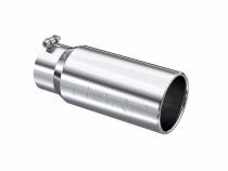 Exhaust Tail Pipe Tip 5 Inch O.D. Rolled Straight 4 Inch Inlet 12 Inch Length T304 Stainless Steel MBRP