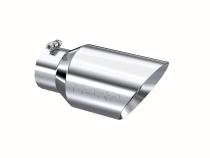 Exhaust Tail Pipe Tip 6 Inch O.D. Dual Wall Angled 4 Inch Inlet 12 Inch Length T304 Stainless Steel MBRP