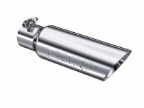 Exhaust Tail Pipe Tip 3 1/2 Inch O.D. Dual Wall Angled 2 1/2 Inch Inlet 12 Inch Length T304 Stainless Steel MBRP