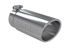 T304 Stainless Steel Tip, 4 Inch OD Angled Rolled End, 3.5 Inch Inlet, 10 Inch length, MBRP