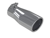 Exhaust Tip 3.75 Inch O.D. Oval 2.5 Inch Inlet 7 Inch Length T304 Stainless Steel MBRP