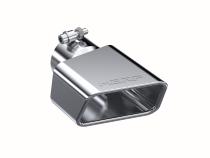 Exhaust Tip 4 3/4 Inch X 3 Inch ID Rectangle Angled Cut 3 Inch O.D. Inlet Driver Side 7 3/8 Inch Length T304 Stainless Steel MBRP