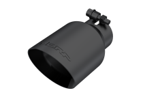 Exhaust Tip 4 Inch O.D. Dual Wall Angled Black Fits Aluminized Steel 2 1/2 Inch Systems MBRP