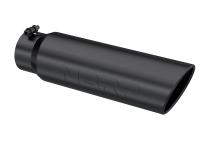 MBRP Armor BLK Tip 5 Inch OD Angled Rolled End, 4 Inch inlet, 18 Inch length