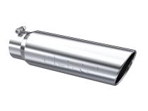 MBRP Exhaust Tip, T304 5 Inch  OD Angled Rolled End, 4 Inch Inlet 18 Inch length