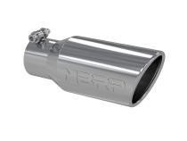 Exhaust Tip 4 Inch O.D. Angled Rolled End 2 3/4 Inch Inlet 10 Inch Length T304 Stainless Steel MBRP