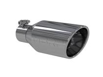 Exhaust Tip 4 1/2 Inch O.D. Single Wall Angle Rolled End 2.5 Inch Inlet 11 Inch Length T304 Stainless Steel MBRP
