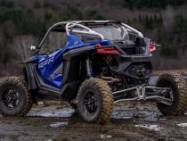 2022-Up Polaris RZR PRO R T304 Single Slip-on Dual Outlet Performance Series Exhaust with Carbon Fiber Tips MBRP