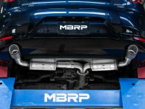 2019-2024 Mazda 3 Hatchback FWD/AWD 2.5/2.5T Armor Pro T304 Stainless Steel 2.5 Inch Axle-Back Dual Split Rear with Carbon Fiber Tips Street Profile MBRP