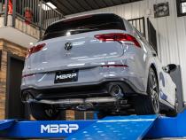 2022-Up Volkswagen Golf GTI MK8 T304 Stainless Steel 3 Inch Cat-Back 2.5 Inch Dual Split Rear with Carbon Fiber Tips MBRP