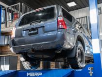 04-24 Toyota 4Runner 11-16 Toyota Land Cruiser Prado Armor Pro T304 Stainless Steel 2.5 Inch Cat-Back High Clearance Turn Down Single Rear Exit MBRP Exhaust System