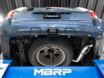 04-24 Toyota 4Runner 11-16 Toyota Land Cruiser Prado Armor Lite Aluminized Steel 2.5 Inch Cat-Back High Clearance Turn Down Single Rear Exit MBRP Exhaust System