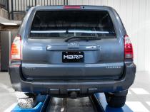 04-24 Toyota 4Runner 11-16 Toyota Land Cruiser Prado Armor Lite Aluminized Steel 2.5 Inch Cat-Back High Clearance Turn Down Single Rear Exit MBRP Exhaust System