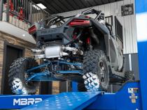 20-Up Polaris RZR PRO XP Slip-on Active Exhaust Dual Outlet with Carbon Fiber Tips Performance Series MBRP