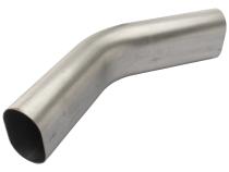 3 Inch Oval 45 Degree Vertical Exhaust Bend 304 Stainless Steel Low-Profile Ground Clearance Pypes Performance Exhaust
