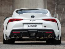 20-Up Toyota Supra T304 Stainless Steel 3 inch Cat Back Dual Rear with Carbon Fiber Tips MBRP