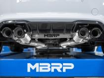 2019-2021 BMW M2 Competition 3.0L Armor Pro T304 Stainless Steel 3 Inch Resonator-Back Dual Rear Quad Outlet with Carbon Fiber Tips Active Profile MBRP