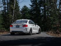 2019-2021 BMW M2 Competition 3.0L Armor Pro T304 Stainless Steel 3 Inch Resonator-Back Dual Rear Quad Outlet with Carbon Fiber Tips Active Profile MBRP