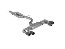 2015-21VW Golf R T304 Stainless Steel 3 inch Cat-Back Active Quad Rear Exit with Carbon Fiber Tips MBRP